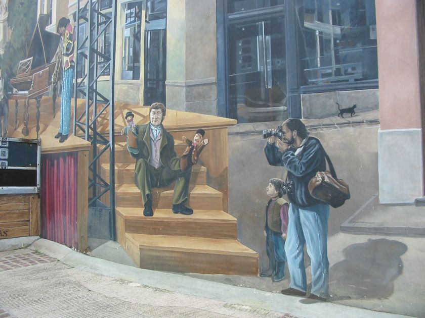Vienne, le mur peint du th©¢tre, Jean Mourguet