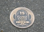 Visite de Vienne, en ville, plaque guide sur un parcours